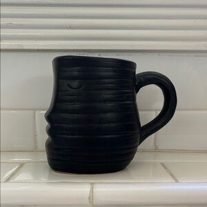 Black Ceramic Mug Face Profile World Market